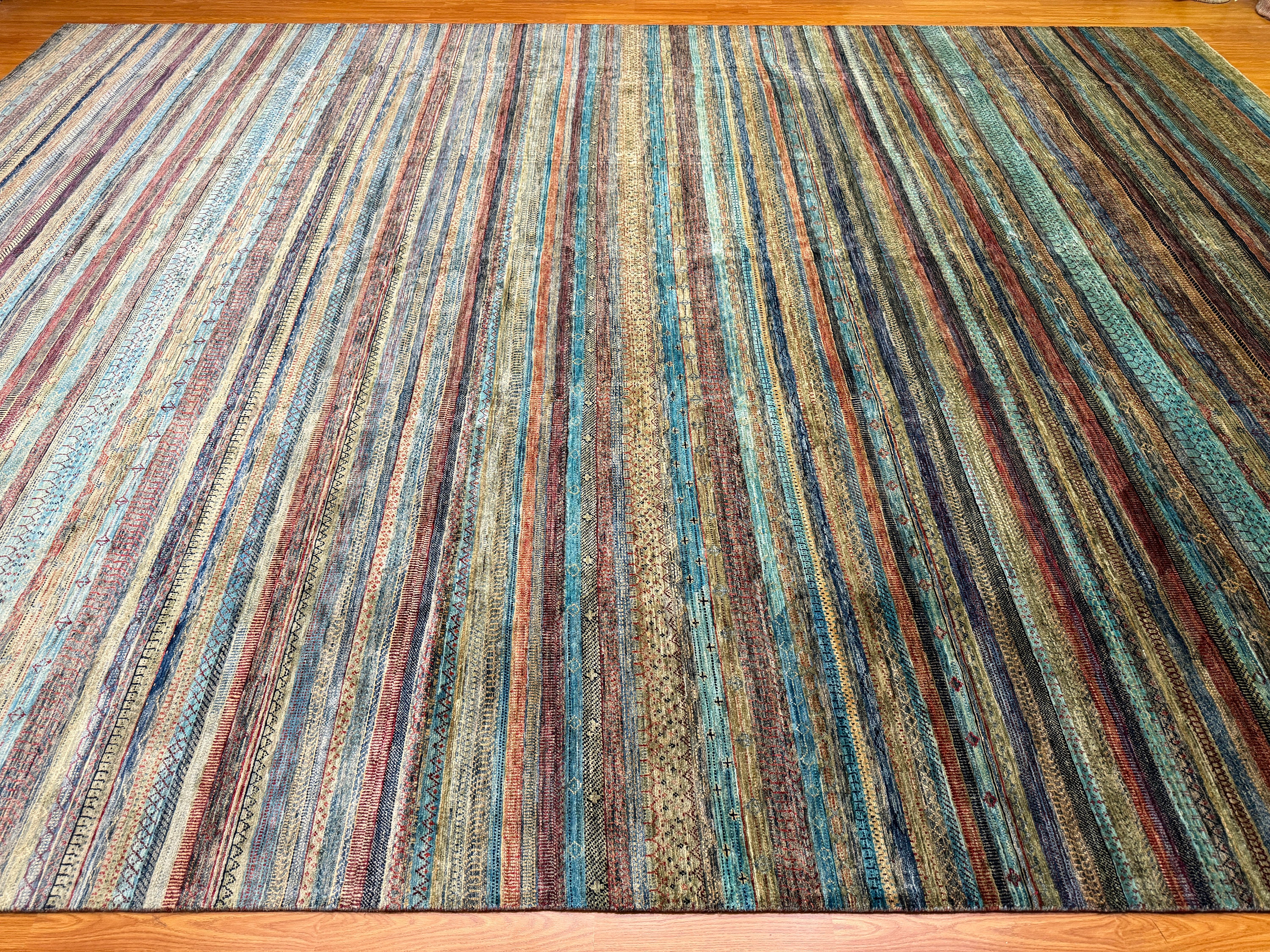 12x16 Ft Multicolor Gabbeh Rug - Hand Knotted Tribal Wool Rug - Palace ...