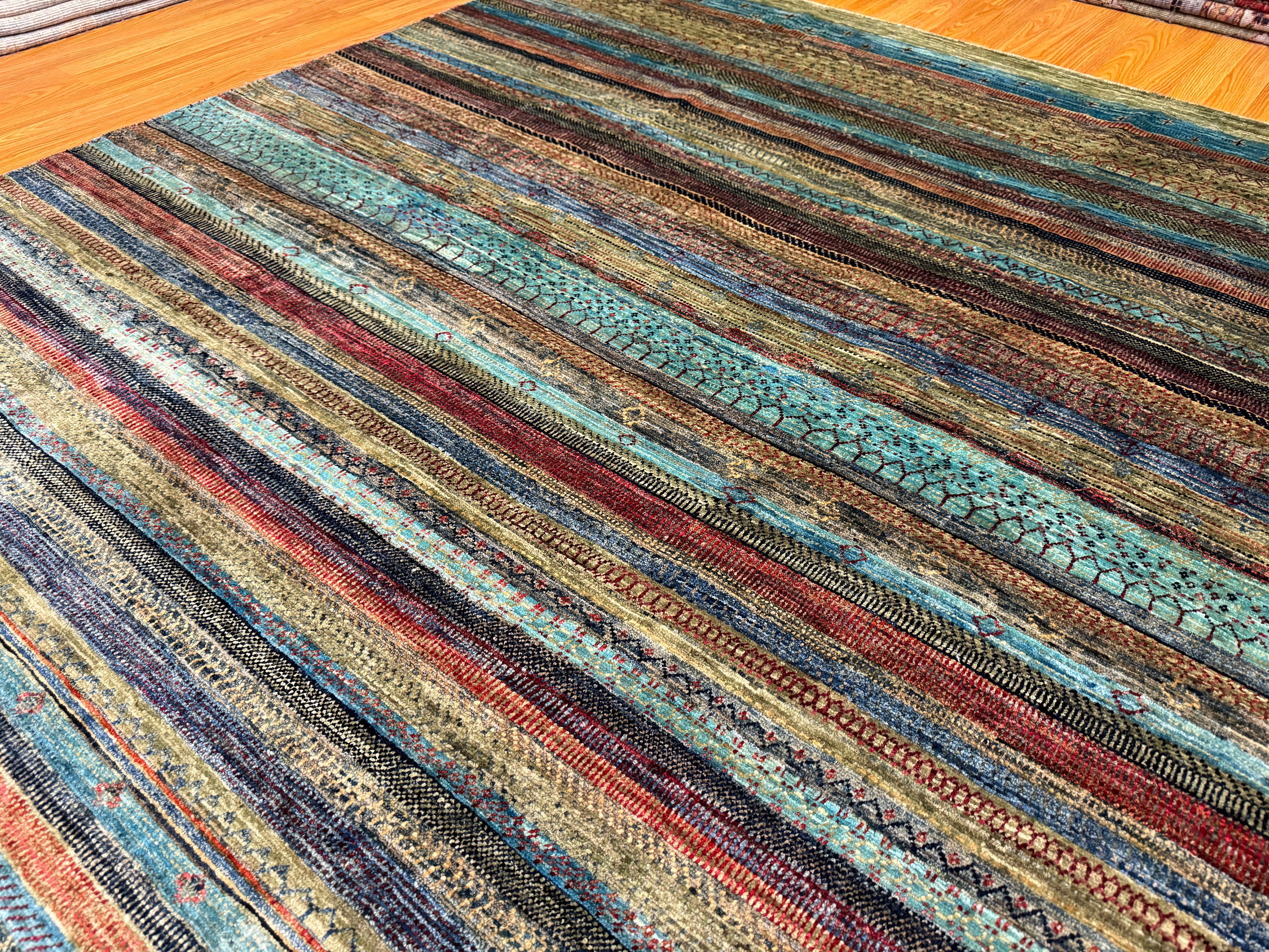 12x16 Ft Multicolor Gabbeh Rug - Hand Knotted Tribal Wool Rug - Palace ...