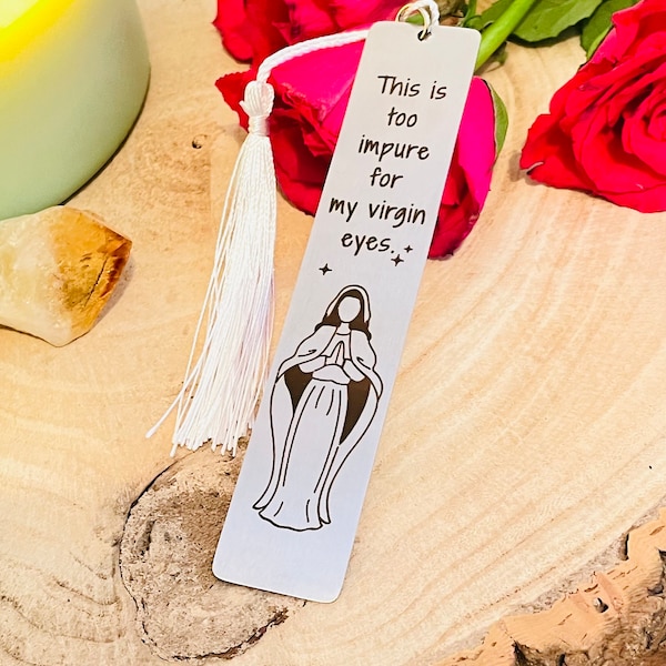 Funny Nun Stainless Steel Bookmark: Smutty Book Lover Gift