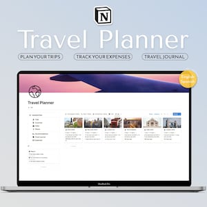 Puede incluir: Una captura de pantalla de un sitio web llamado "Travel Planner" con un icono de globo terráqueo. El sitio web tiene un menú de navegación con opciones para "Viajes", "Países", "Ciudades", "Alojamiento", "Diario de viaje" y "Gastos". El sitio web también tiene una sección para "Próximos viajes" con imágenes de París, Nueva York, Estambul y Londres.