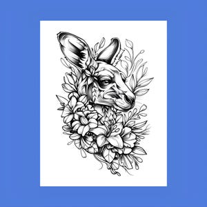 50 Floral Animal Coloring Pages, animal coloring