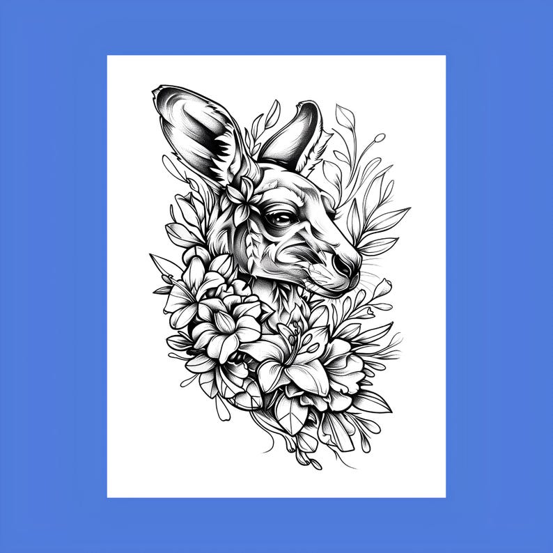 50 Floral Animal Coloring Pages, animal coloring