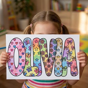 custom name coloring, girls slumber party, birthday coloring, girls party activity, kids activity page, Birthday Party Favors, custom student name, classroom coloring, custom student name, sleepover printable custom name, custom coloring