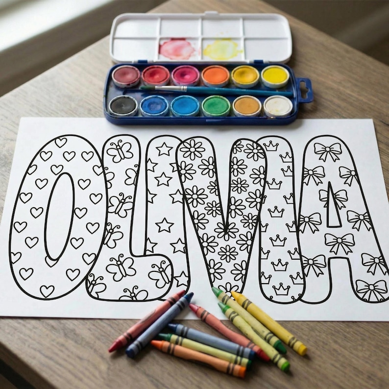 custom name coloring, girls slumber party, birthday coloring, girls party activity, kids activity page, Birthday Party Favors, custom student name, classroom coloring, custom student name, sleepover printable custom name, custom coloring