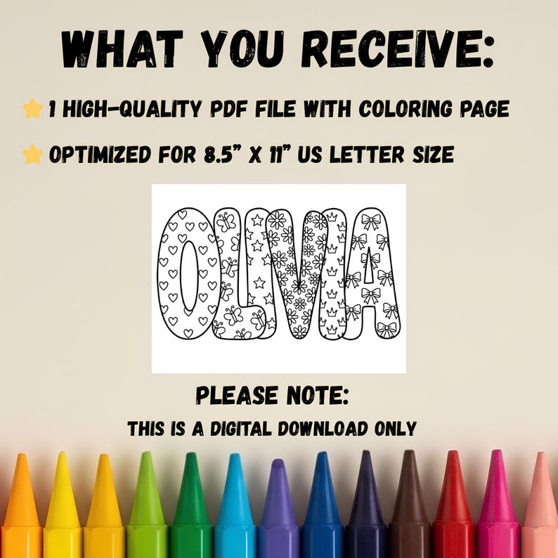 Custom Name Coloring Page, Personalized Birthday Party Favor for Girls, Kids Activity Page, Digital Download image 8