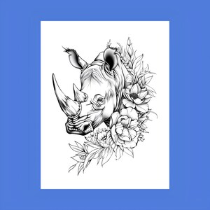 50 Floral Animal Coloring Pages, animal coloring