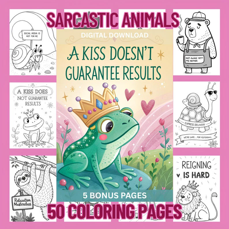 50 Sarcastic Animals Coloring Pages, Сute Animal Coloring, Funny Animal Quotes
