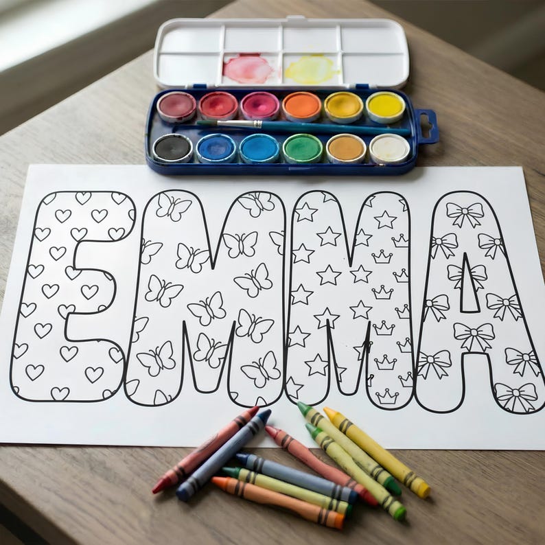 custom name coloring, girls slumber party, birthday coloring, girls party activity, kids activity page, Birthday Party Favors, custom student name, classroom coloring, custom student name, sleepover printable custom name, custom coloring