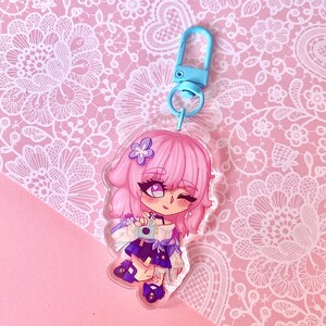 March 7th Keychain - Honkai Star Rail Kawaii Double Sided Acrylic Keychain
