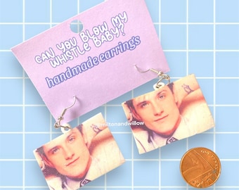 Josh Hutcherson Whistle Meme Handmade Earrings