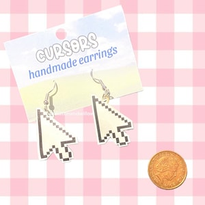 Computer Cursors Arrows Handmade Earrings