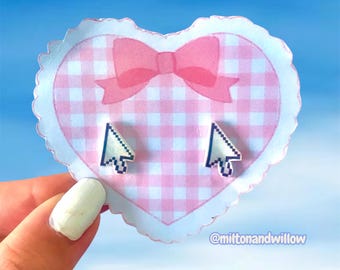 Retro Computer Cursor Stud Earrings