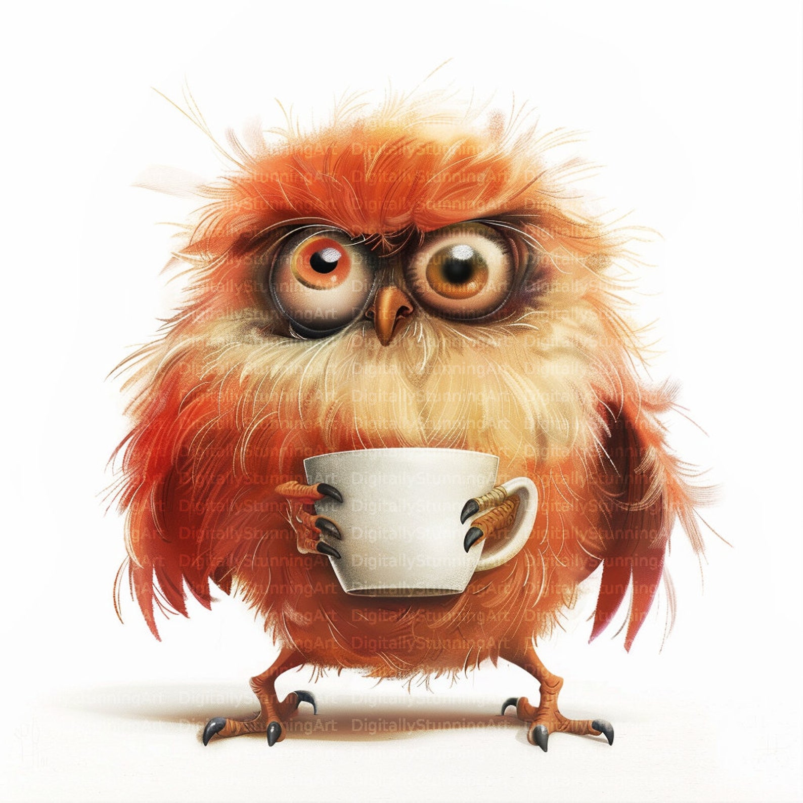 Grumpy Watercolor Bird Clipart, Commercial Use (digital Download) - Etsy