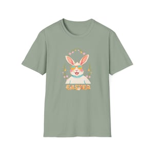 Osterhase T-Shirt, süßes Kaninchen Shirt, cooles Häschen Brille T-Shirt, Floral Ostern Shirt, lustiges Ostern Outfit, Frühlingsferien Geschenk
