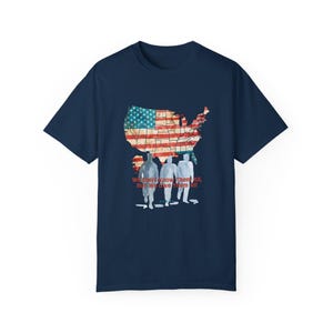 Vintage Vaterland USA Karte T-Shirt - Komfort Farben Unisex T-Shirt - Erinnerungstag Shirt - 4