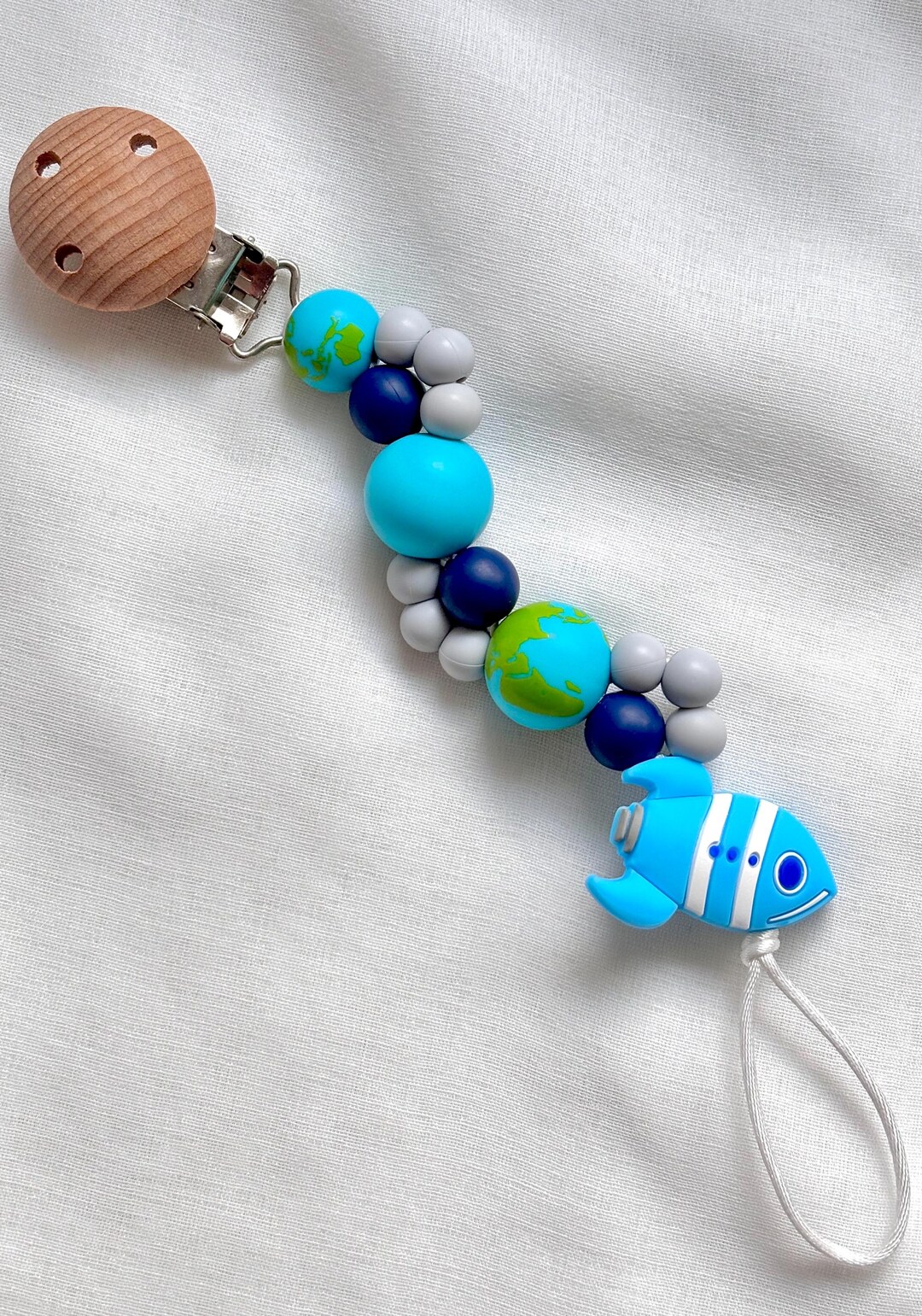 Rocket Silicone Pacifier Clip | Unique Pacifier Clip | Blue Silicone ...
