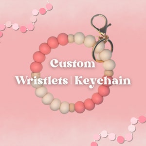 Pulsera | Llavero personalizado | Perlas de silicona | Pulsera | Colorido | Patrón | Accesorios | Ideas de regalos | Mamá | Amigo | Maestro
