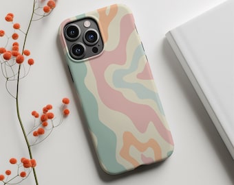 Estuche de arte en color pastel estético, estuche para iPhone 15, estuche para iPhone 14, estuche para iPhone 14 Pro, Samsung, estuche para iPhone 13 Pro Max 11 12