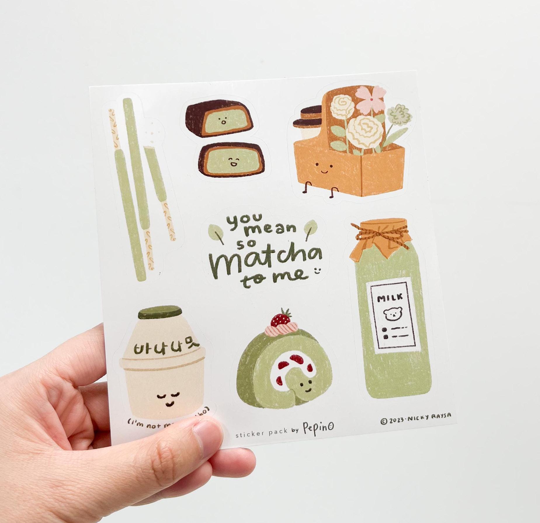 Matka Sticker Matcha Sticker Pack - Etsy