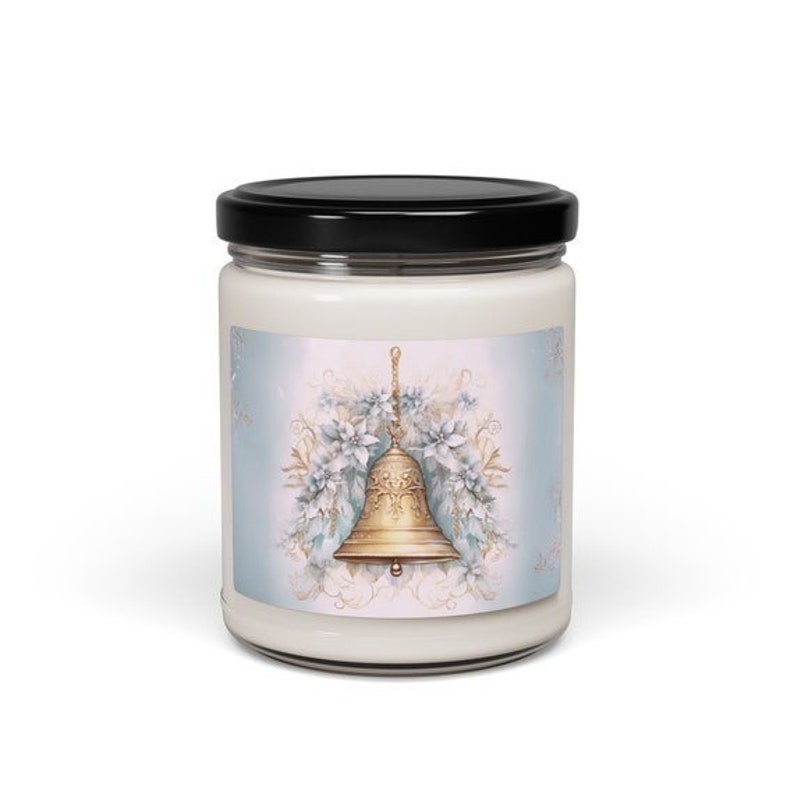 Christmas Candle Bell Scented Soy Candle, 9oz, 5060 Hour Burn Time