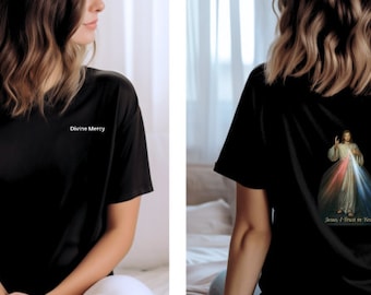 Göttliche Barmherzigkeit Jesus ich vertraue dir unisex T-Shirt.  Katholisches, christliches Geschenk.  Shirt für den Barmherzigen Sonntag