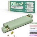 Pillar AM/PM - Twice a Day - 7-Day Pill Organiser - Biodegradable Wheat Straw Weekly Pill Box product logo