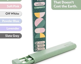 Pillar - Eco-friendly 7-Day Pill Organiser - Biodegradable Wheat Straw Plastic Weekly Pill Box