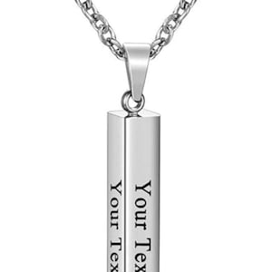 Custom Stainless Steel Necklace for Her | Personalized Engraved Necklace | Meaningful Necklace Gift for Wife, Daughter, Grandmother, & More