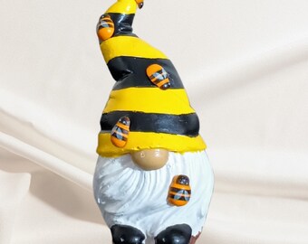 Small Painted Ceramic Gnome | Garden Gnome | Gnome | Adorable Gnome Design | Perfect for Garden Decor | Bumble Bee Gnome | Lady Bug Gnome