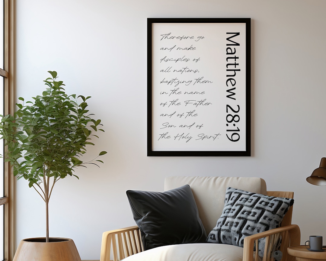 Matthew 28:19 | Bible Verse | Printable Wall Art | Digital Download ...