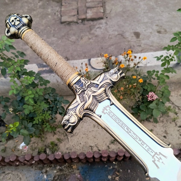 CONAN THE BARBARIAN Handmade Atlantean Sword, Stainless Steel Blade.