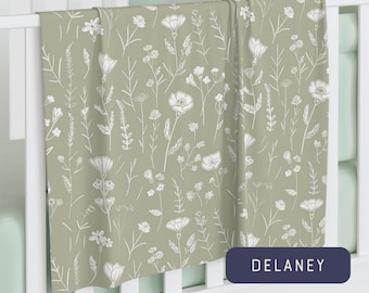 Delaney Collection Baby Blanket - 30x40 Minky Soft Fleece for Nursery & Infants - Cozy, Gift-Ready, Kids Comfort