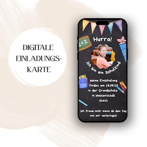 Invitation numérique pour l'inscription scolaire, personnalisable