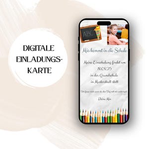 Stylos d'invitation numérique d'inscription scolaire personnalisés