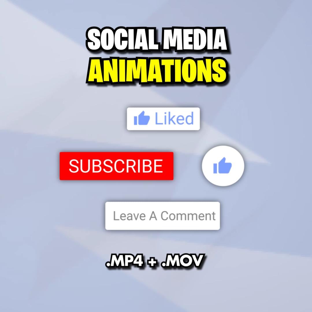 Social Media Animations, Animated Lower Thirds, Subscribe Button ...