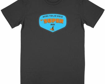 Unisex organic cotton superhero t-shirt – "Super Me" – humorous super man t-shirt – fun gift for men and women – original ethical t-shirt