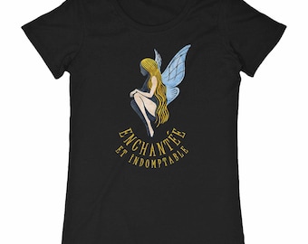 Women's organic cotton T-shirt - "Enchantée"
