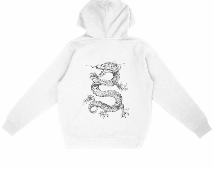 Eco-friendly premium hoodie - thick 350g - unisex - "Dragon King"