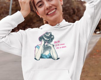 Women's organic cotton hoodie - sarcastic humor - "Shut up" - funny gift - quirky ethical hoodie - fun winter idea