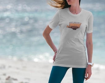 Unisex organic cotton surf t-shirt - "Good Vibes"