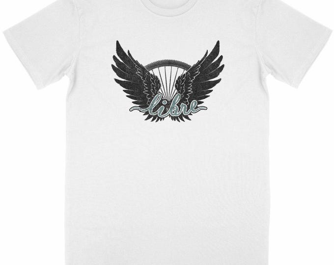 Organic cotton T-shirt - Unisex - 150g - "Freewheel and wings" - Spirit of freedom