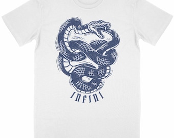Unisex Infinity T-shirt – Serpent & Eternal Symbol – Organic Unisex