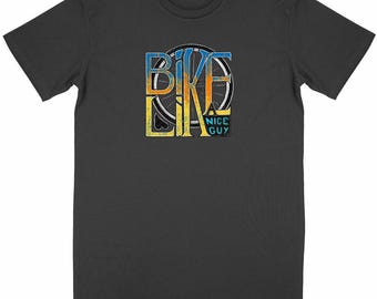 Unisex organic cotton cycling t-shirt – "Bike Like Color" – Urban style & graphic message