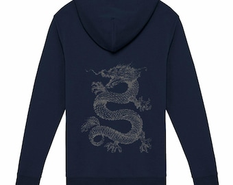 Premium eco-friendly zip-up hoodie - 350g - unisex - "Dragon King Zipp"
