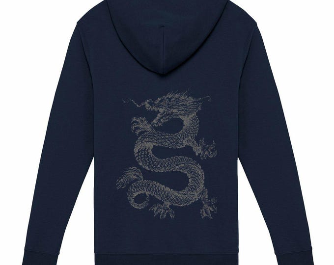 Premium eco-friendly zip-up hoodie - 350g - unisex - "Dragon King Zipp"
