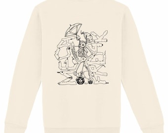 Eco-friendly sweatshirt - premium - thick 350g - unisex - "MecaFreak 1"