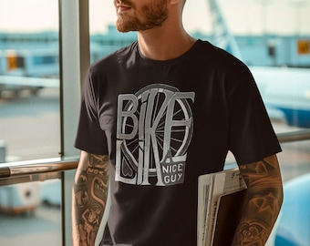 Unisex organic cotton bicycle t-shirt - "Bike like Nice Guy"