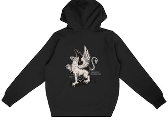 Unisex Eco-Friendly Hoodie – Organic Guardians – with Mythical Griffin Print