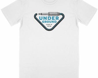 Organic cotton unisex t-shirt – Underground music design – Eco-friendly graphic triangle jack plug