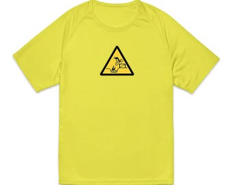 Recycled Men's Sports T-Shirt - MTB vs Crocodile 2 | Funny Eco-Friendly Cycling T-Shirt | Original Mountain Biker Gift